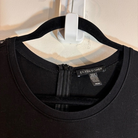 EILEEN FISHER Sz M Jumpsuit Wide Leg Cropped Short Sleeve Pockets Jersey Knit - Picture 3 of 13